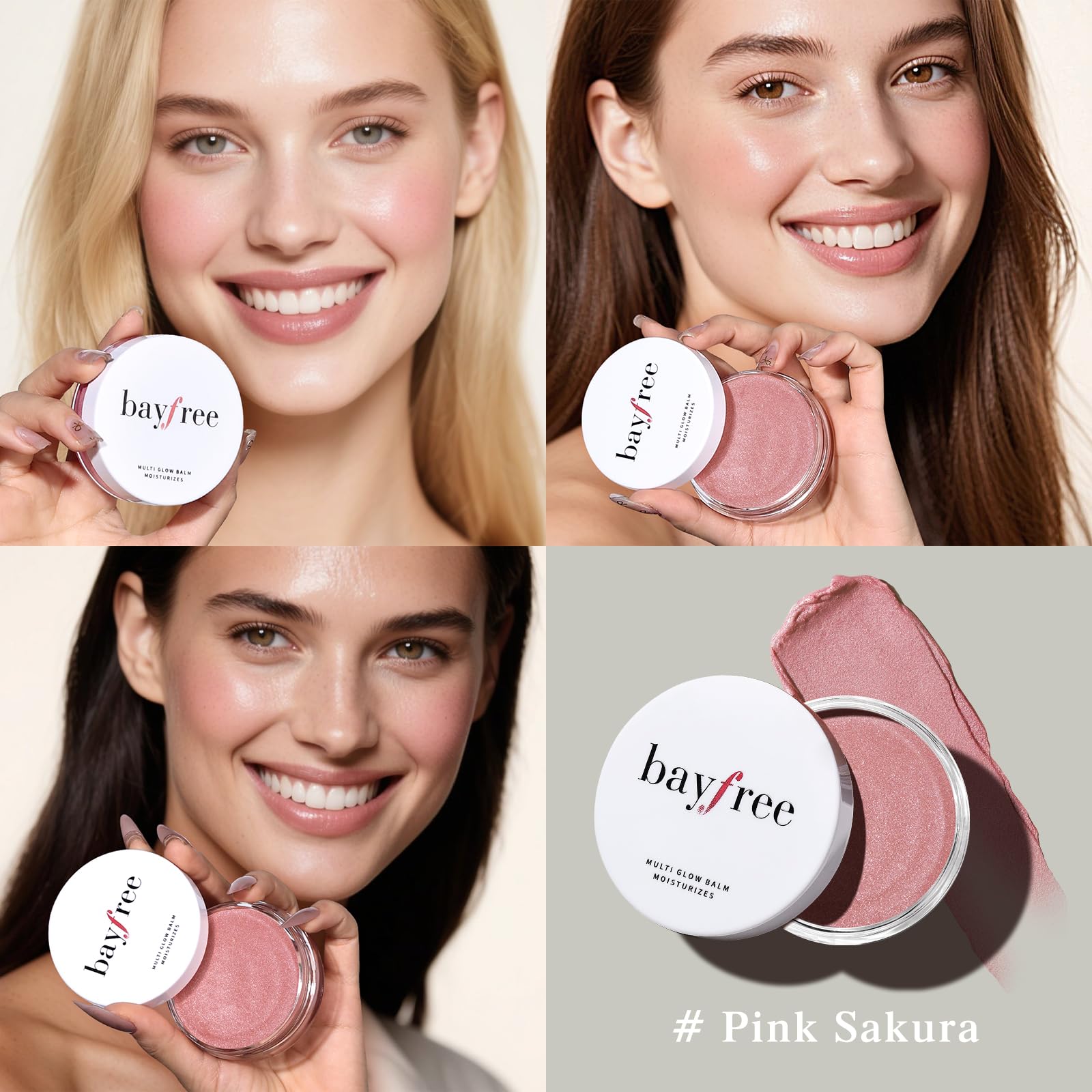 Bayfree Multi Glow Balm creamy texture close-up highlights smooth blendability
