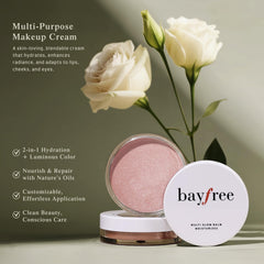 bayfree Multi Glow Balm on eyelids for radiant eye look