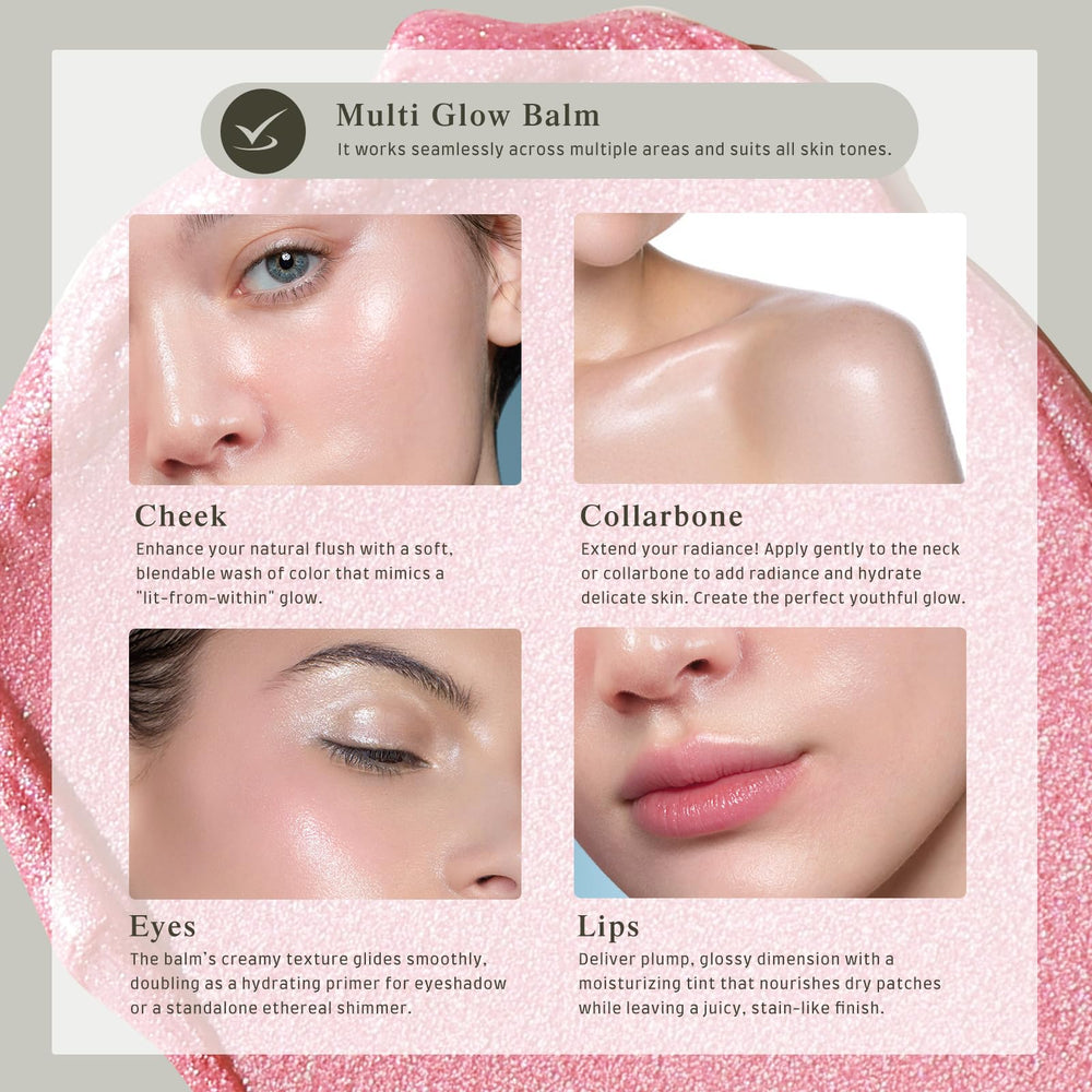bayfree Multi Glow Balm glow on cheek demonstrates natural finish
