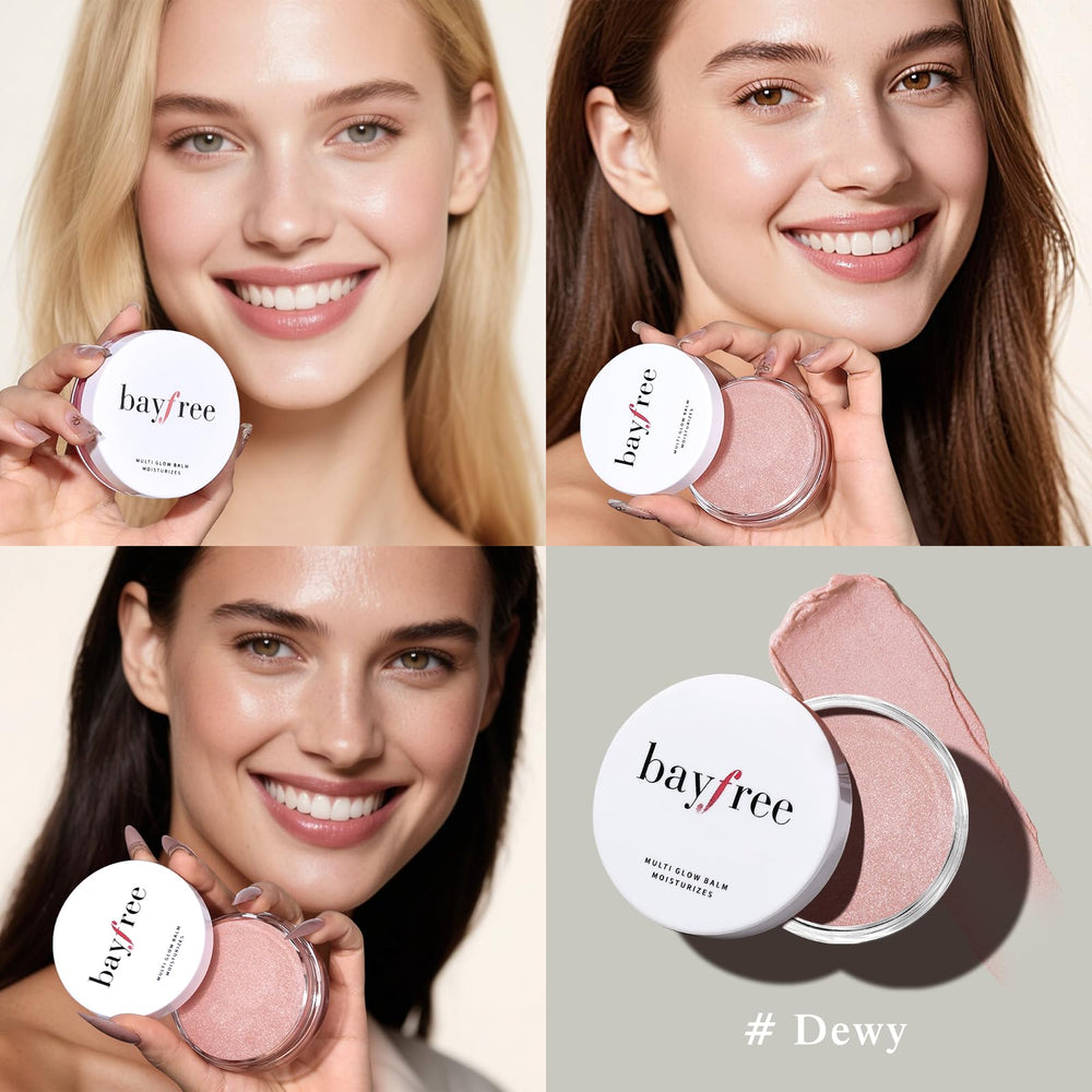 bayfree Multi Glow Balm applied to lips for subtle color
