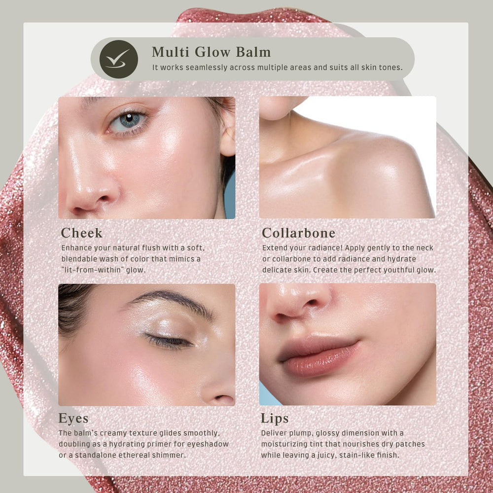 bayfree Multi Glow Balm packaging tube closeup emphasizes compact, travel-friendly design