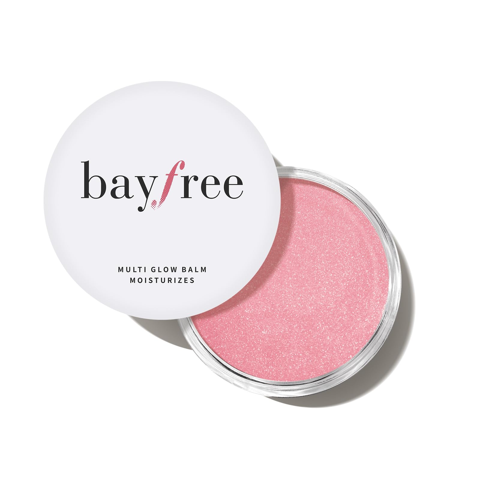 bayfree Multi Glow Balm Peony Garden cap closeup shows creamy texture for radiant skin