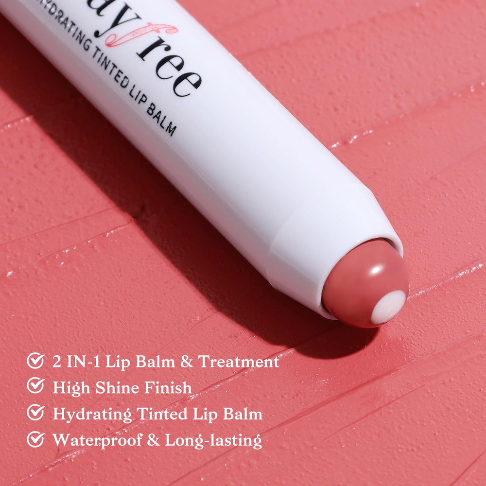 bayfree tinted lip balm plumper jojoba oil delivers smooth hydrated lips