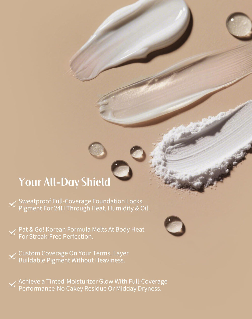 bayfree foundation balm swatches showing buildable coverage for a seamless finish