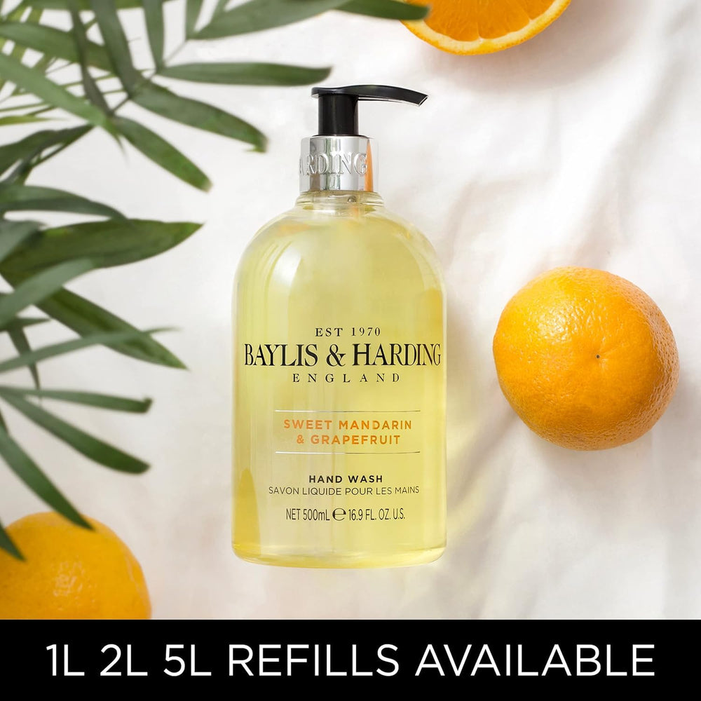Refill option shown for longer use and reduced waste with Baylis & Harding