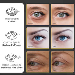 Bayside eye patches morning routine with caffeine for waking brightness.