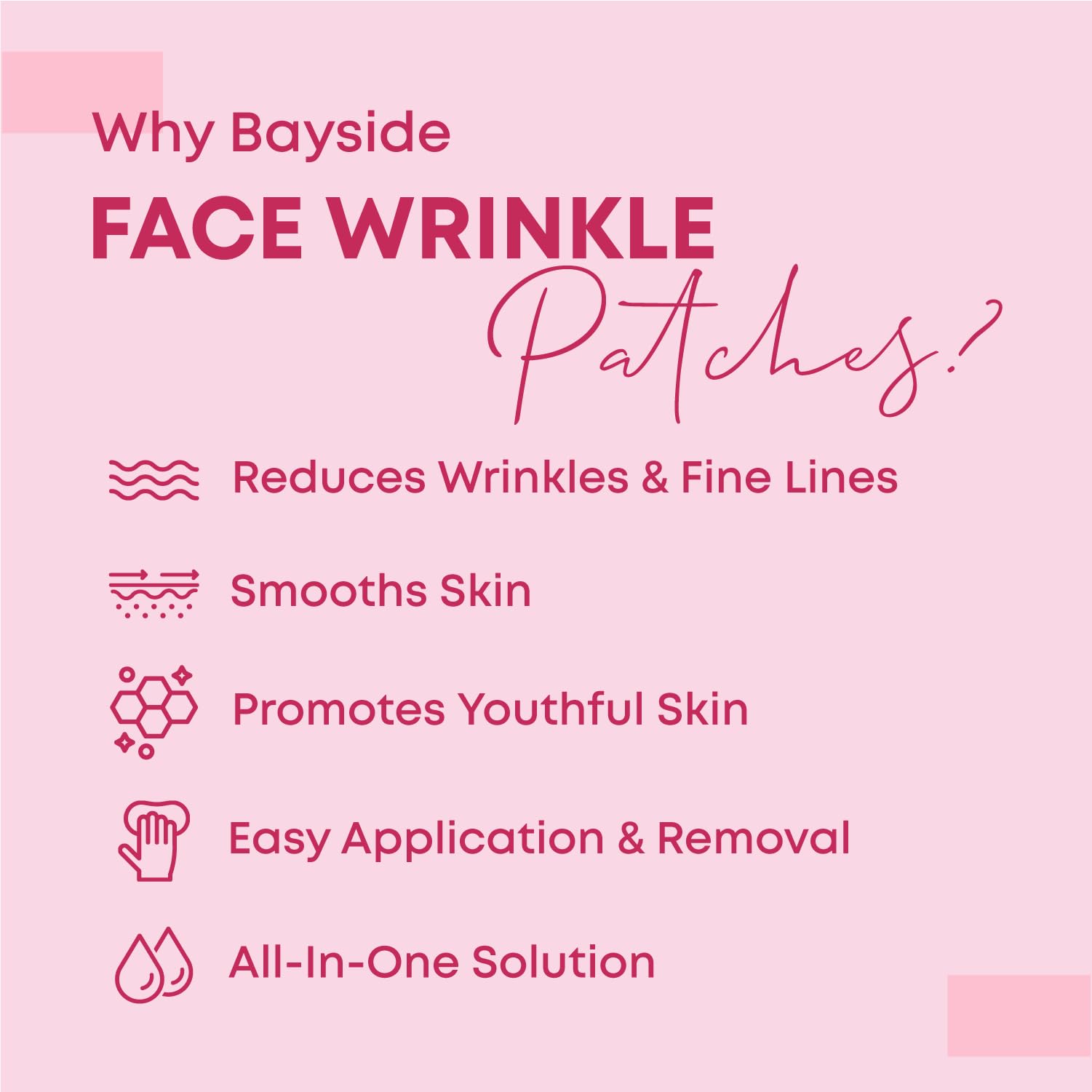 Bayside Face Lift Tape wrinkle-reducing tape blends with skin for discreet smoothing.