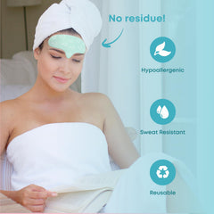 Bayside forehead wrinkle patches on skin providing a non-invasive smoothing option.