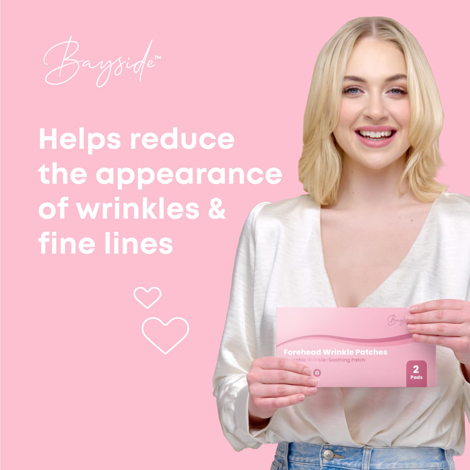Bayside self-care routine with patches offers a gentle at-home smoothing option.