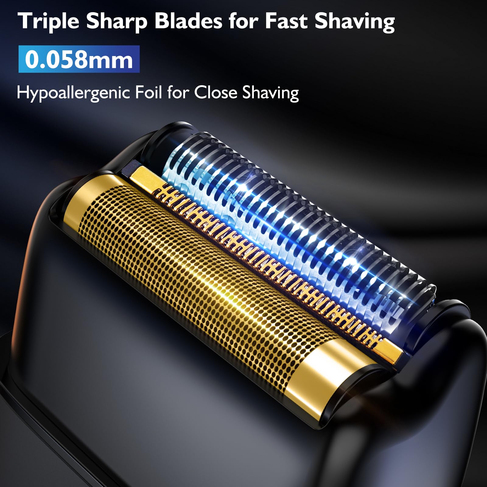 Bazivve shaver suspension system contours to neck and jawline