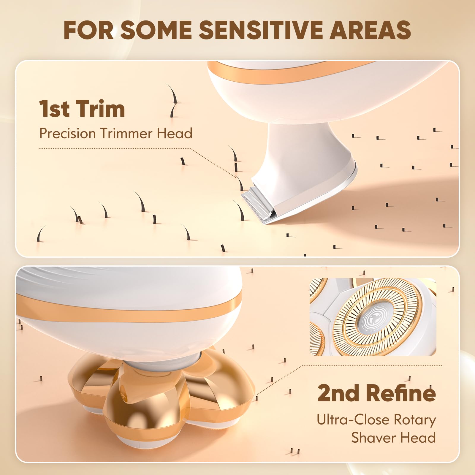 Bazivve IPX7 wet and dry shave enables convenient routines.