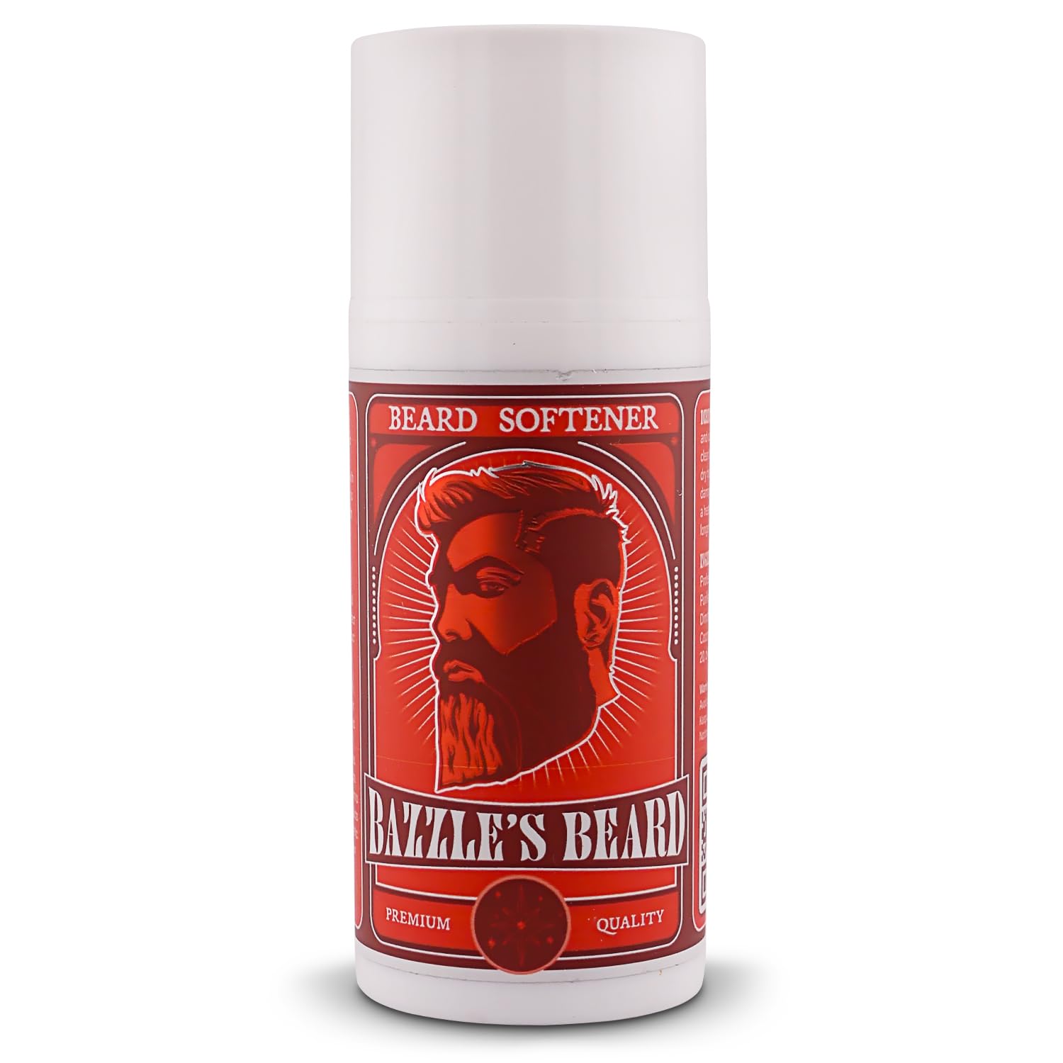 Bazzle's Beard Softener jar close-up showing creamy texture for smoother facial hair