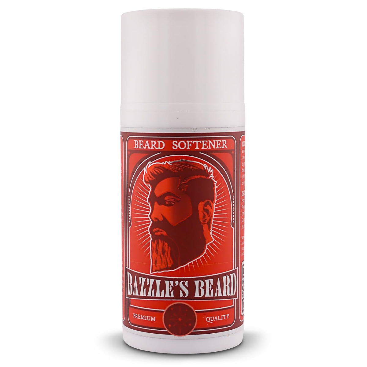Bazzle's Beard Softener jar close-up showing creamy texture for smoother facial hair