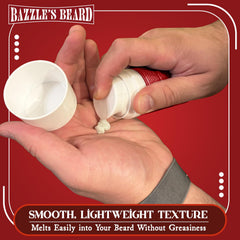 Bazzle's Beard Softener packaging shown as gift-ready grooming essential