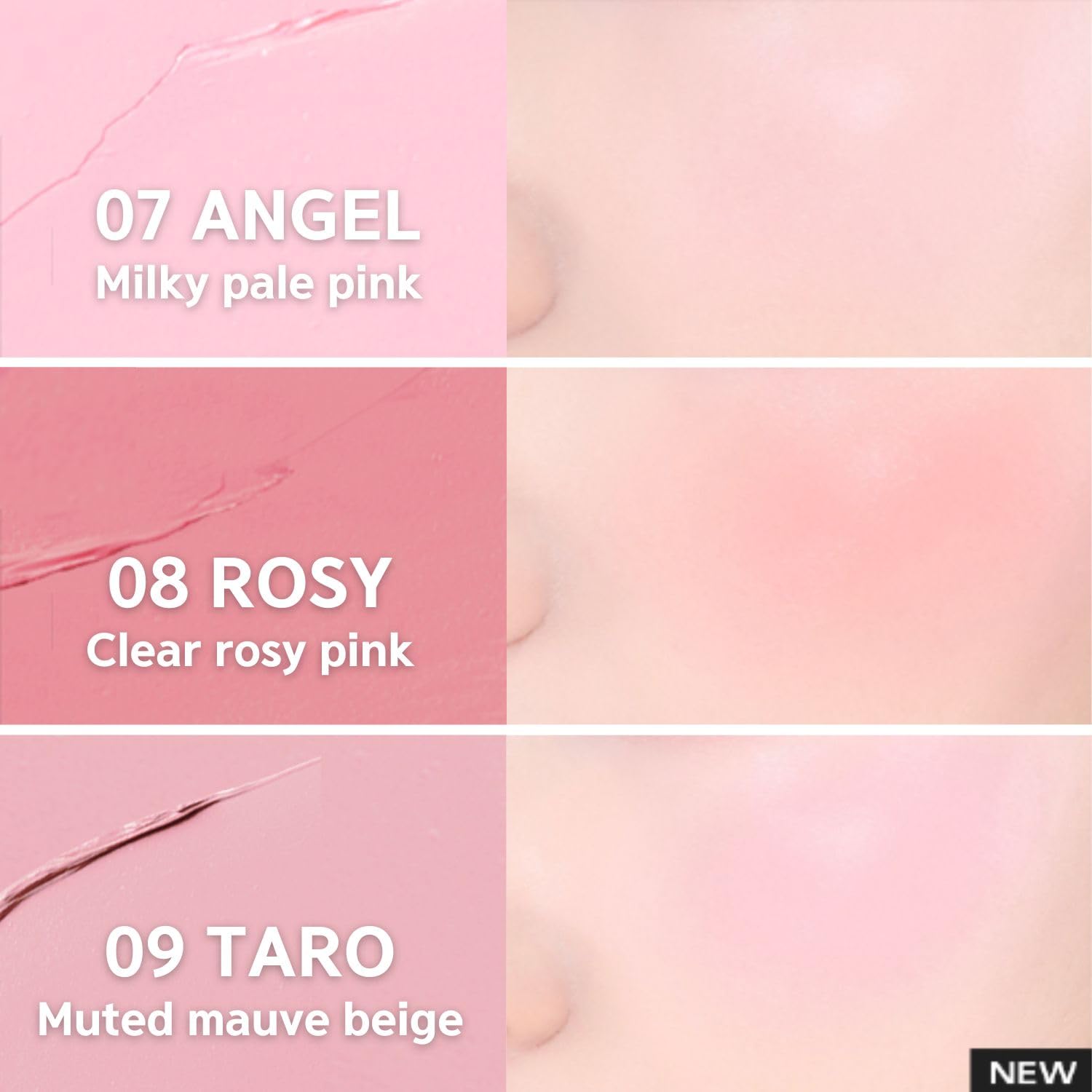 BBIA Downy Lavender blush long-wear look captured in swatch confirms color staying power.