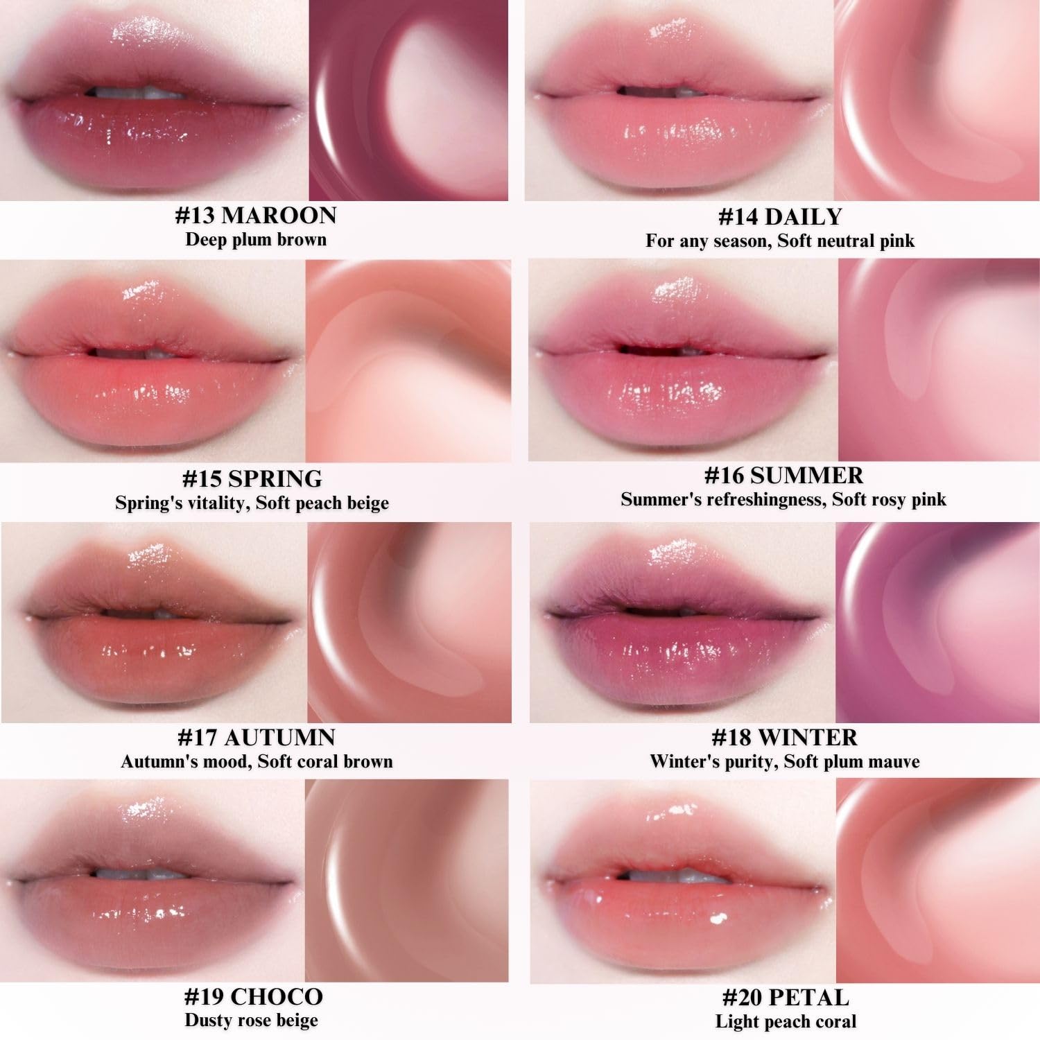 BBIA Glow Tint color swatches show versatile shades for various skin tones.