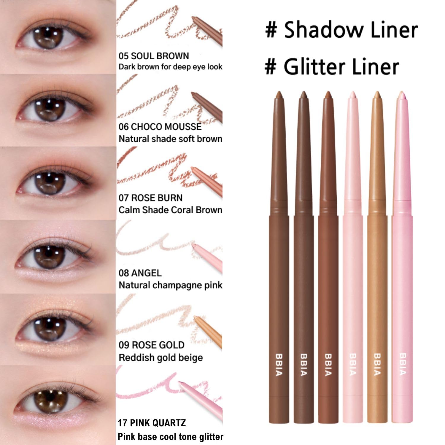 BBIA Last Auto Gel Eyeliner glitter option used as soft shadow with minimal fallout