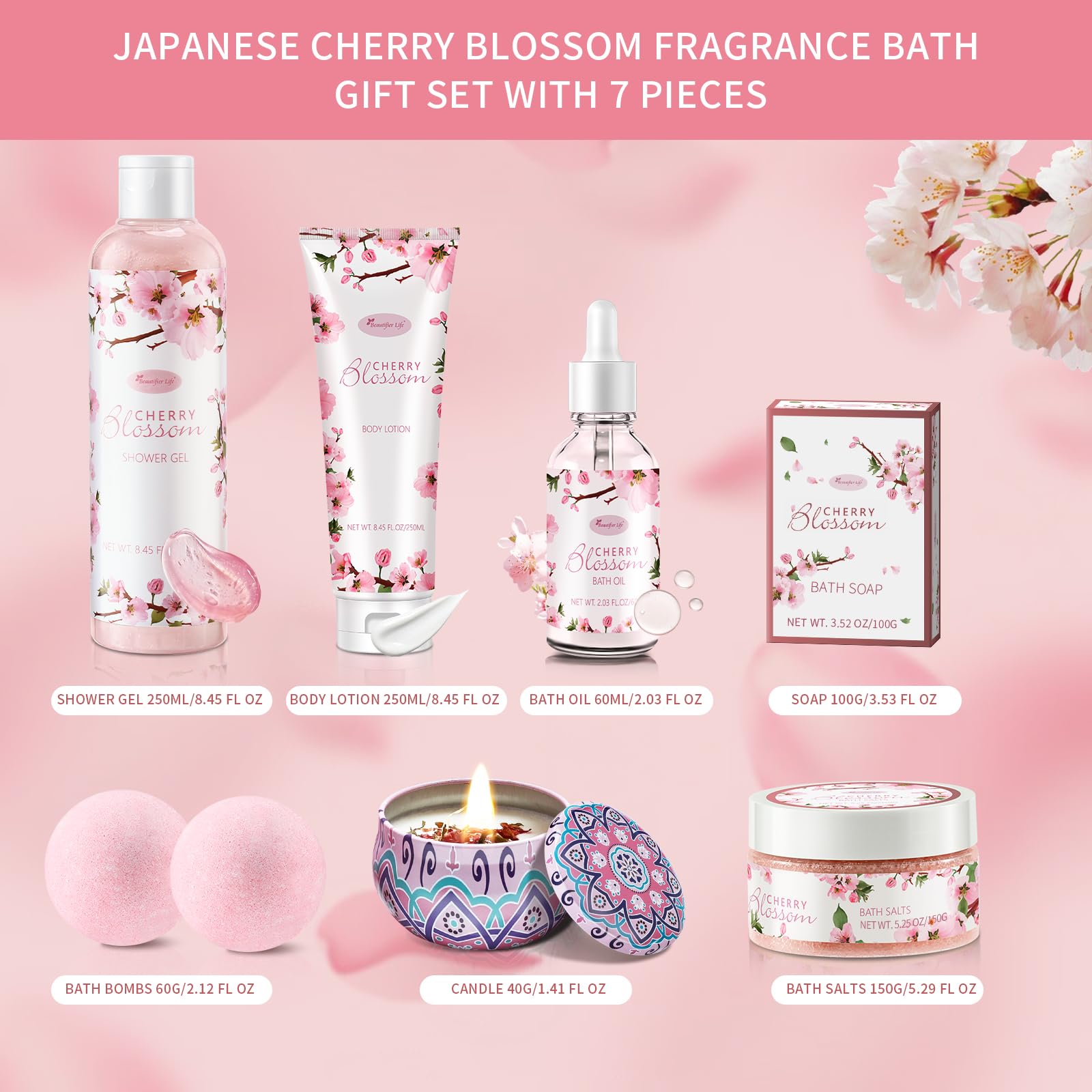 BBlove Japanese Cherry Blossom bath oil for soothing baths and smooth skin