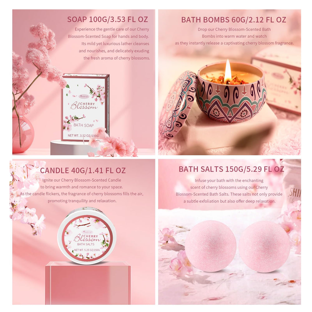 BBlove Japanese Cherry Blossom bath salts for relaxing, aromatic soaks
