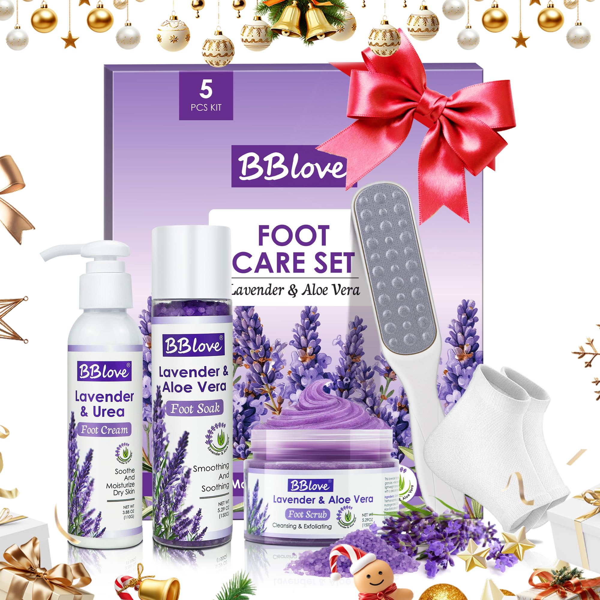 BBlove Lavender Foot Soak Bath Salt for tired feet and smoother skin