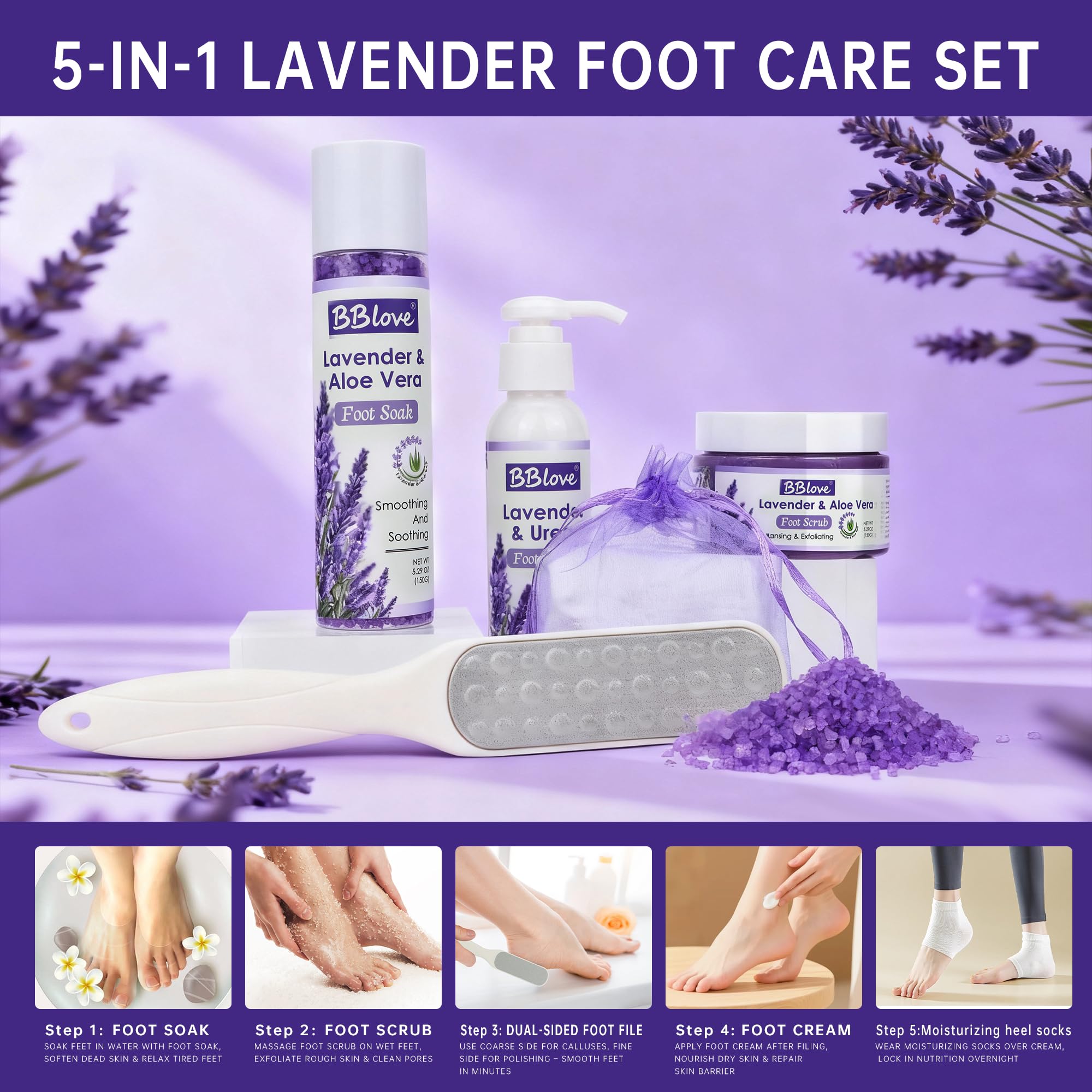 BBlove Lavender Oil delivers calming aromatherapy during foot care