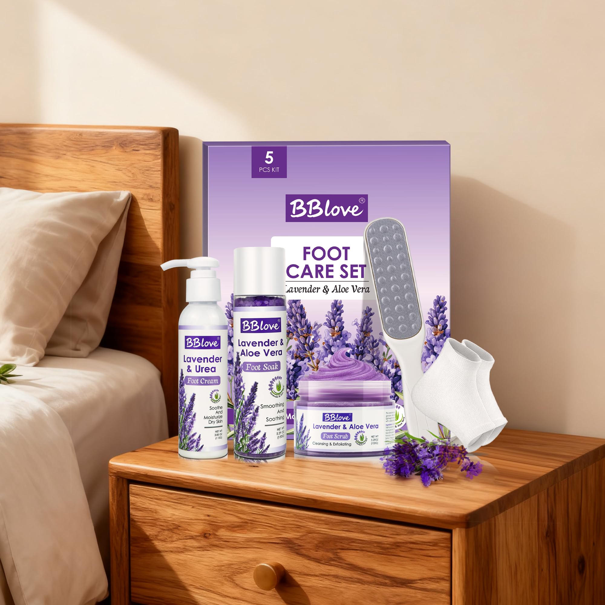 BBlove Exfoliation and Moisture Routine leaves sandal-ready feet
