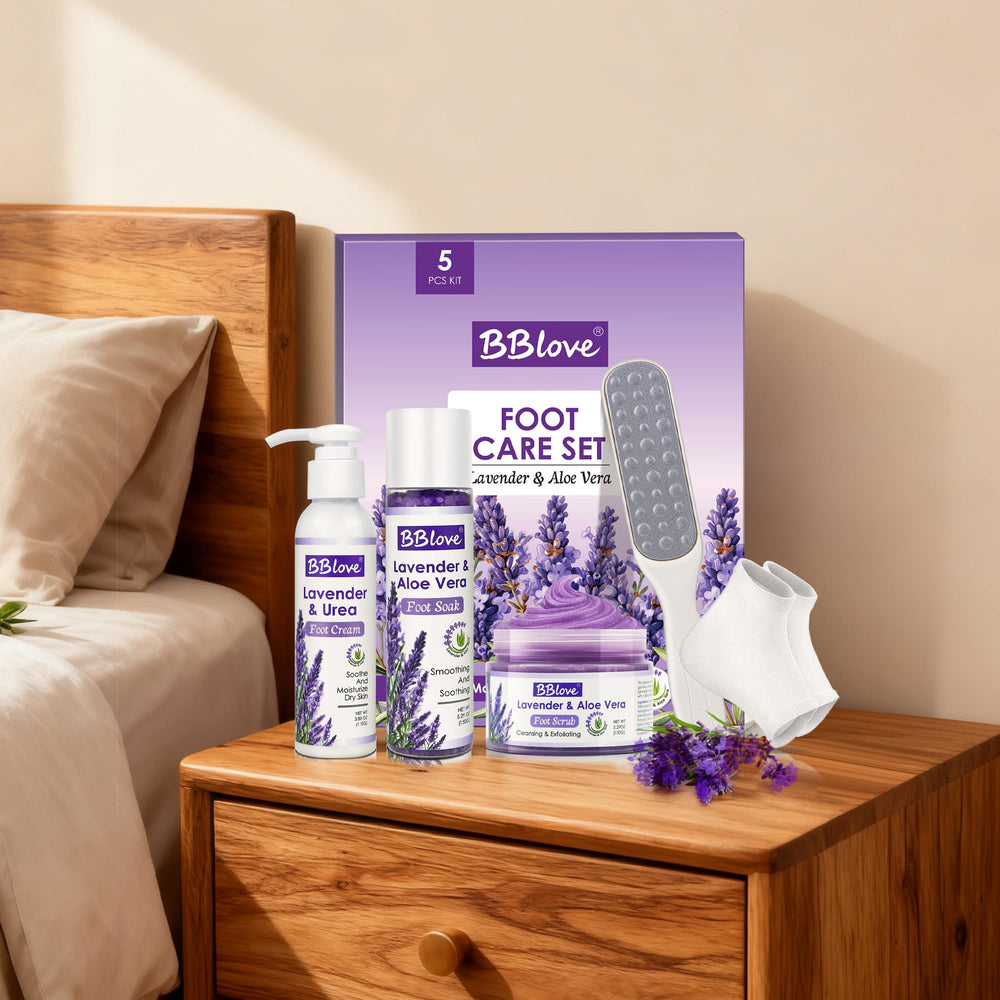 BBlove Exfoliation and Moisture Routine leaves sandal-ready feet