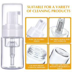 BBTO clear bottle body highlights contents and helps manage multiple products.