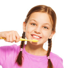 BBTO dental hair ties used in a ponytail for secure hold