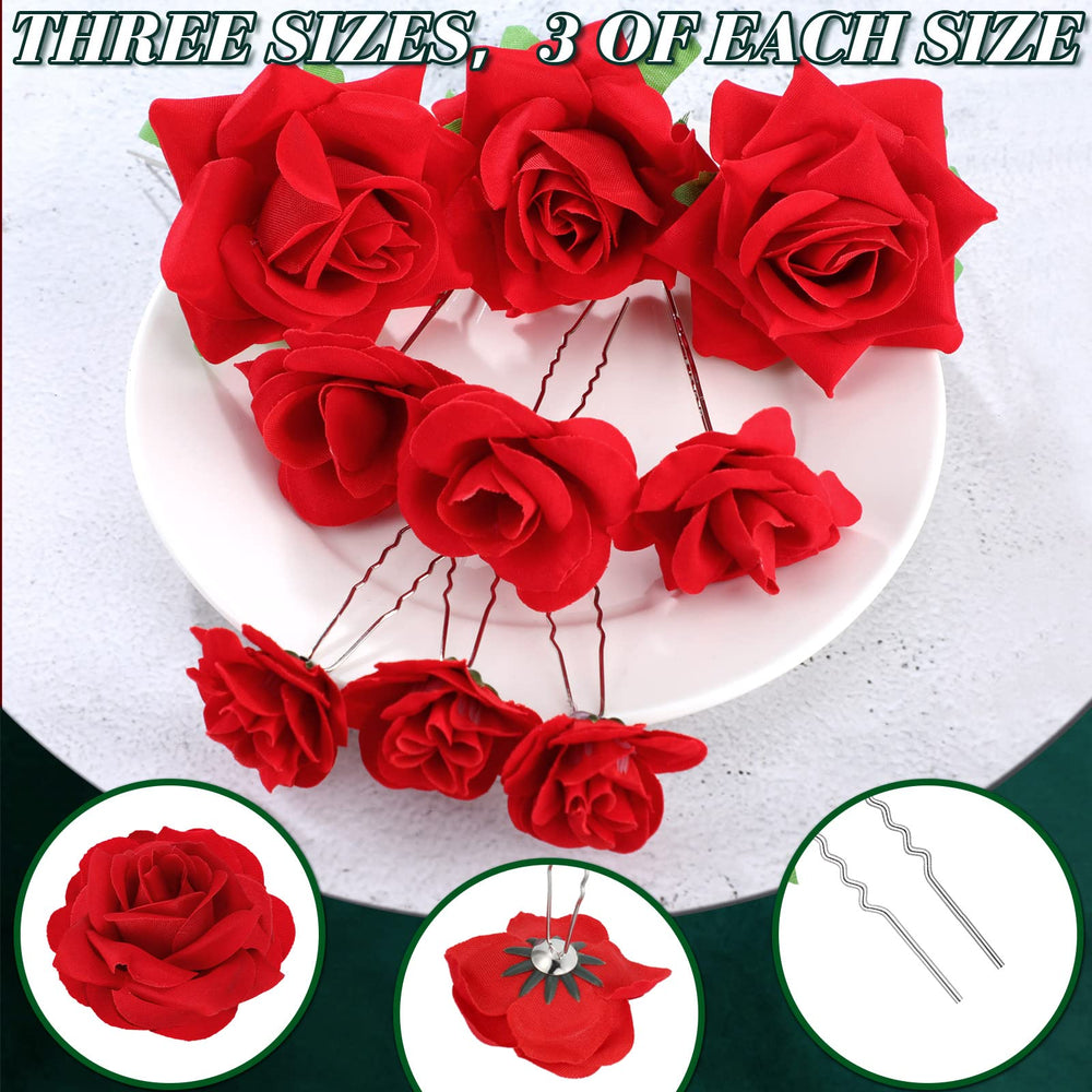 BBTO wedding rose clip for updo accents and festive celebrations