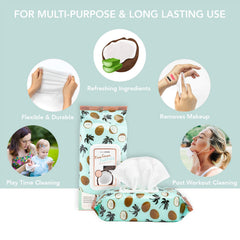 B.C Beauty Concepts makeup remover wipes two-pack ideal for gym or travel with resealable packaging