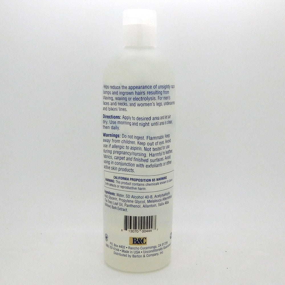 Close-up of applying B&C Skin Tight to skin, reducing irritation and ingrown hairs after shaving.