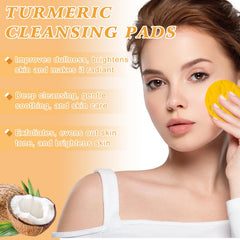 BCBU turmeric cleansing pads close-up highlight soft texture and daily exfoliation use