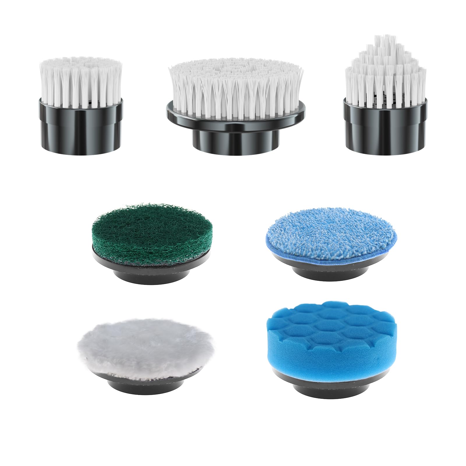 BCQDOL spin-scrubber fibrous-sponge brush for versatile scrubbing and wipe-downs.