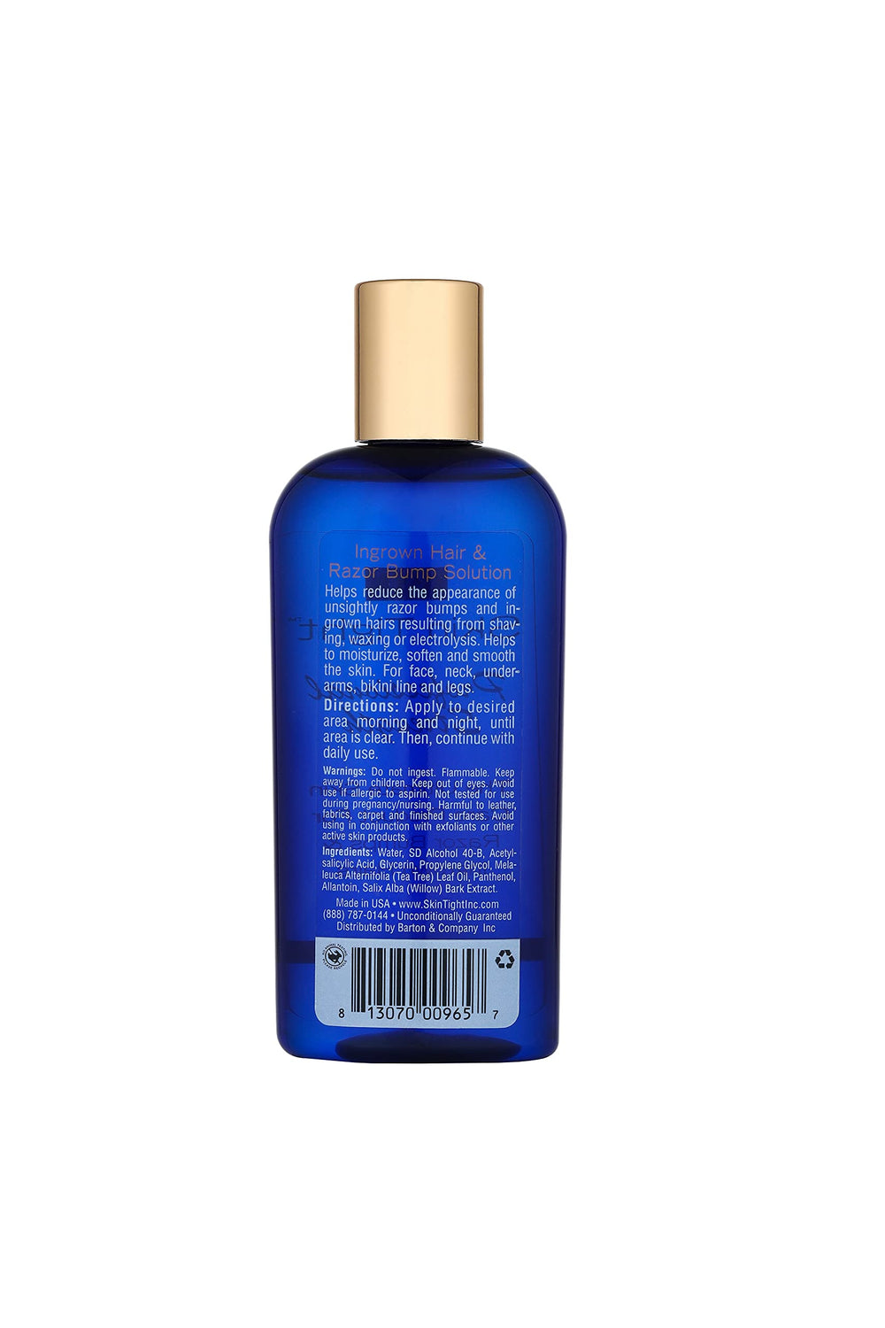 B&C Skin Tight lotion being applied to skin to ease shaving irritation.