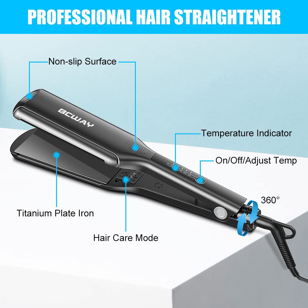 Bcway packaging shows professional straightener for home use.