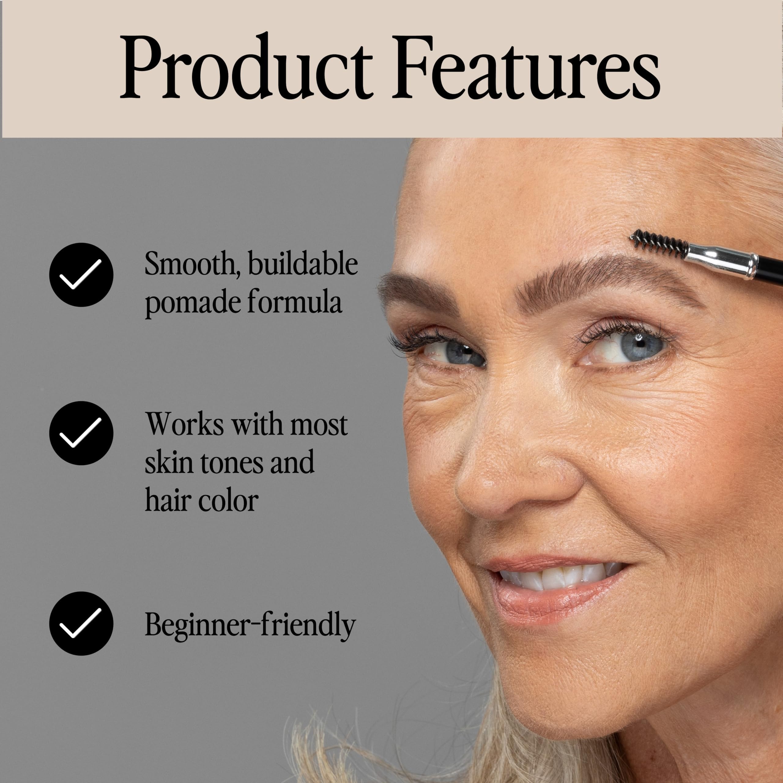 bdb universal eyebrow pencil spoolie end for grooming and blending