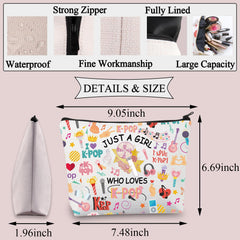 BDPWSS K-Pop makeup bag zipper close-up highlights durable closure.