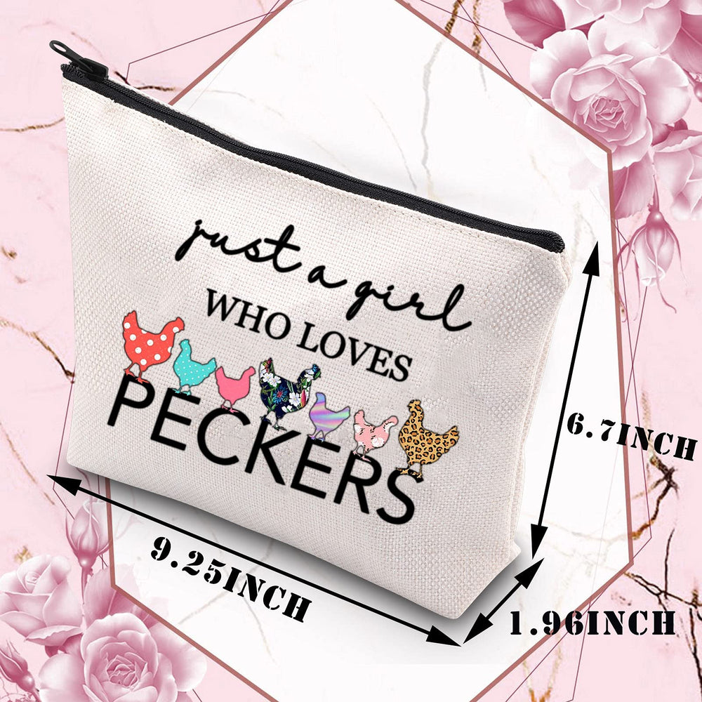 BDPWSS travel toiletry bag with peckers quote for portable organization.