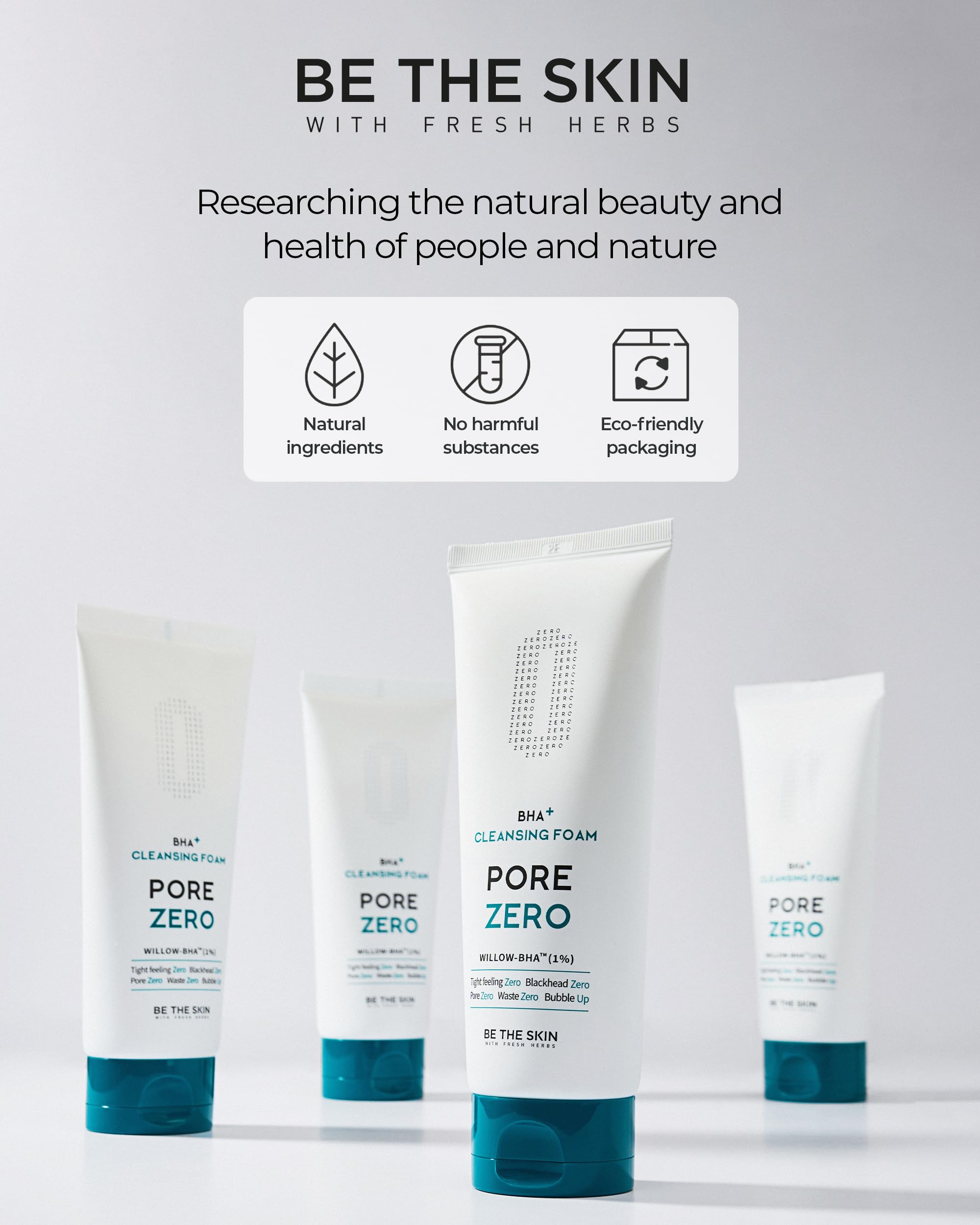 BE THE SKIN BHA+ Pore Zero foam daily-use friendly for quick cleansing routine