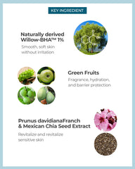 BE THE SKIN BHA+ Pore Zero foam green fruit complex boosts gentle exfoliation