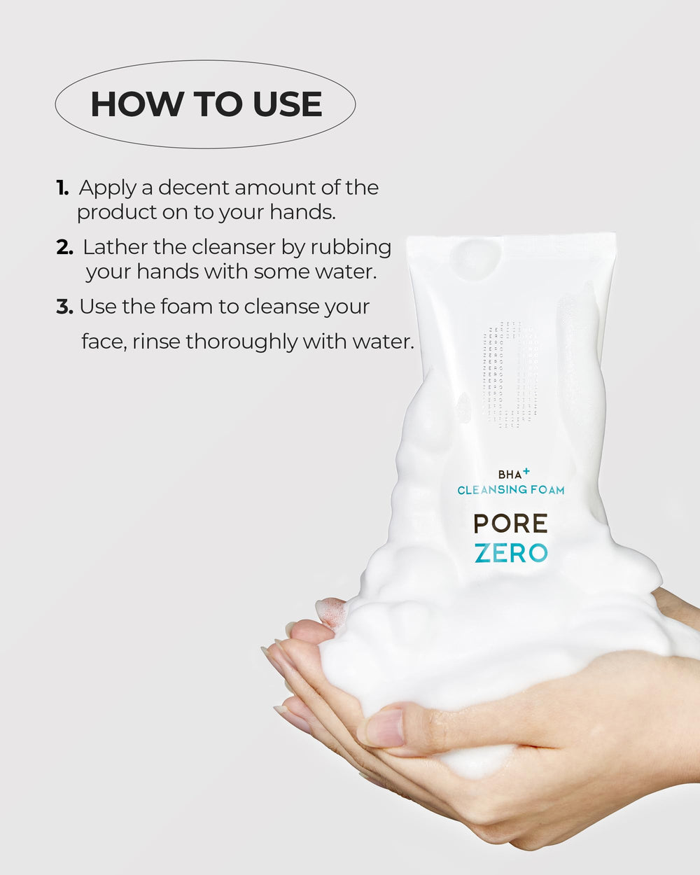 BE THE SKIN BHA+ Pore Zero hypoallergenic label signals skin-friendly formulation
