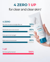 BE THE SKIN BHA+ Pore Zero foam texture close-up shows creamy, non-drying cleanse