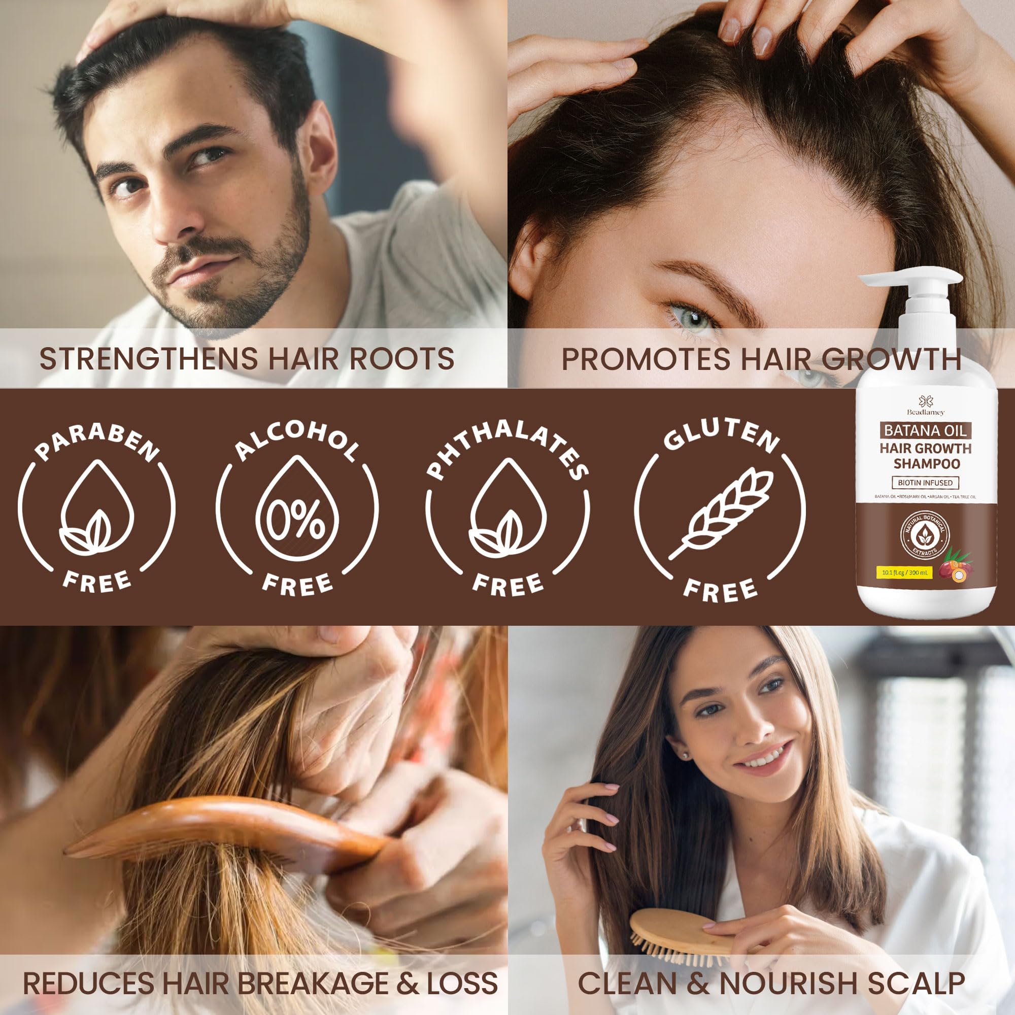 Beadlamey gift-ready packaging visual suggests hair loss support gift