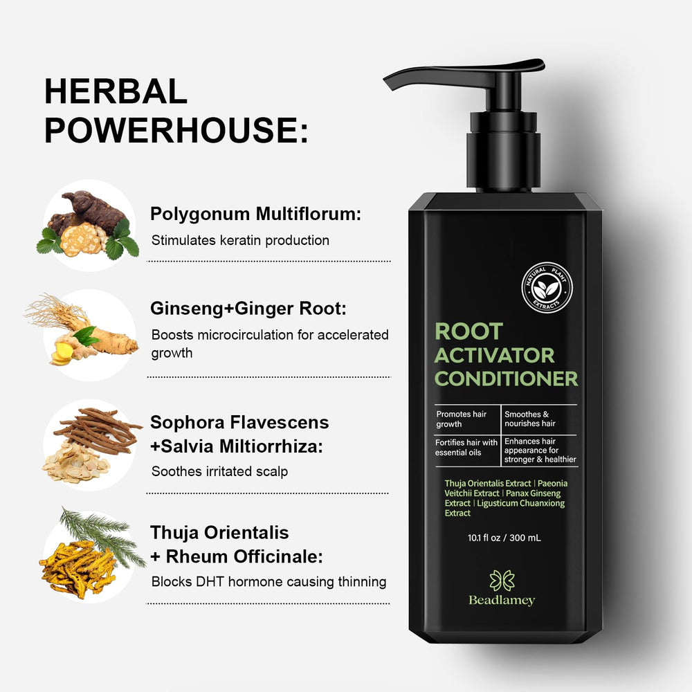 Beadlamey Root Activator Conditioner application on damp hair for smoother strands