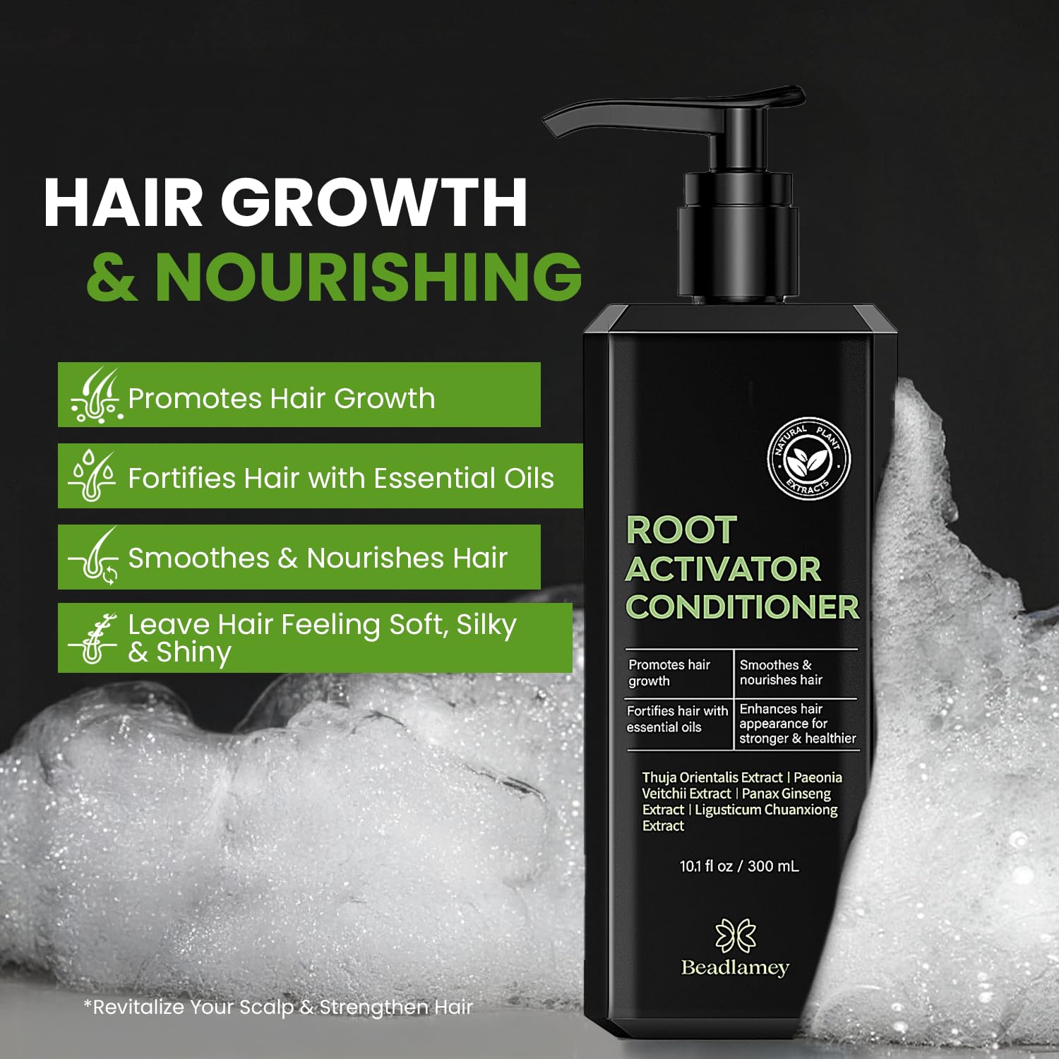 Beadlamey Root Activator Conditioner pump-dispense for easy, mess-free application