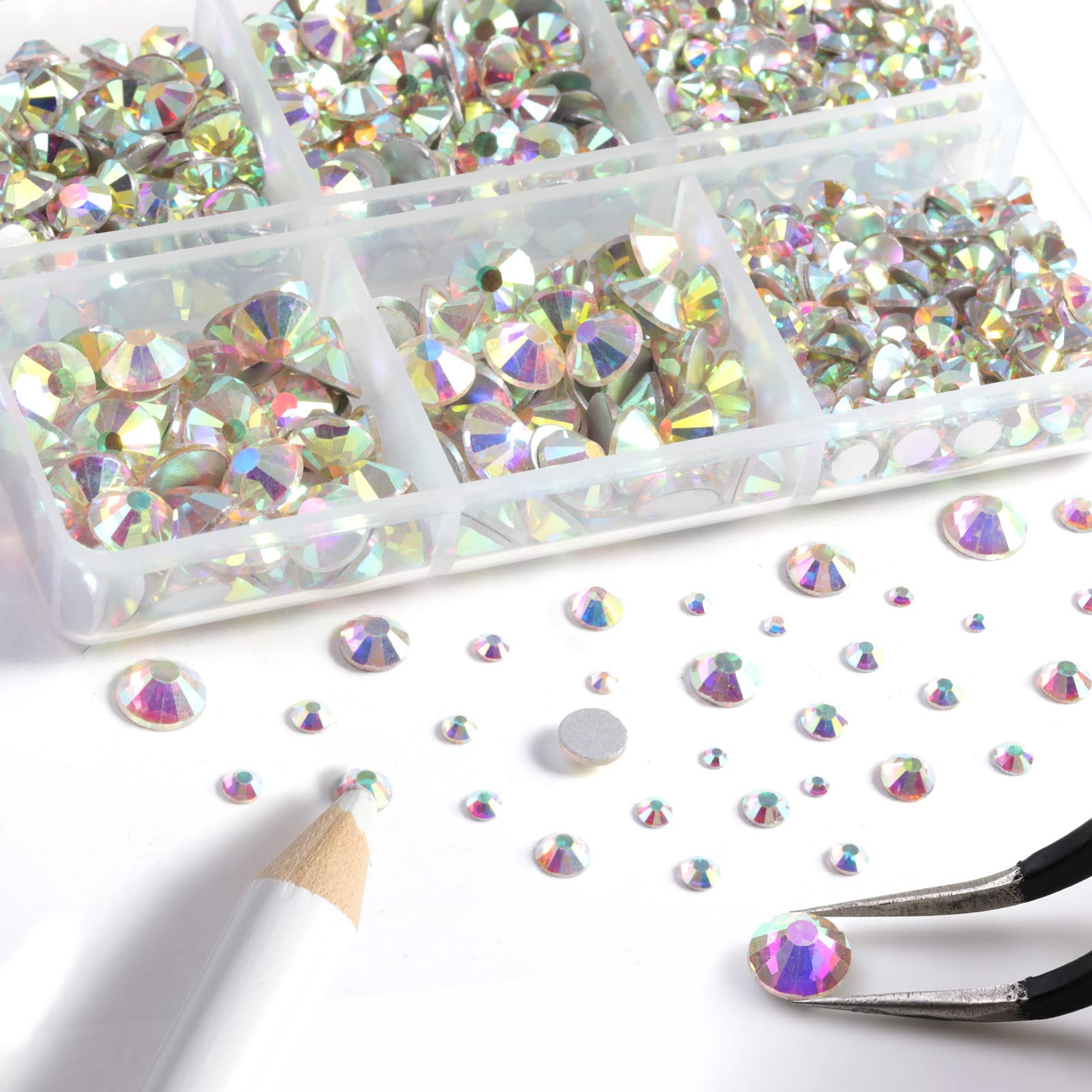 Beadsland AB crystal rhinestones closeup highlighting brilliant sparkle for nails and crafts.