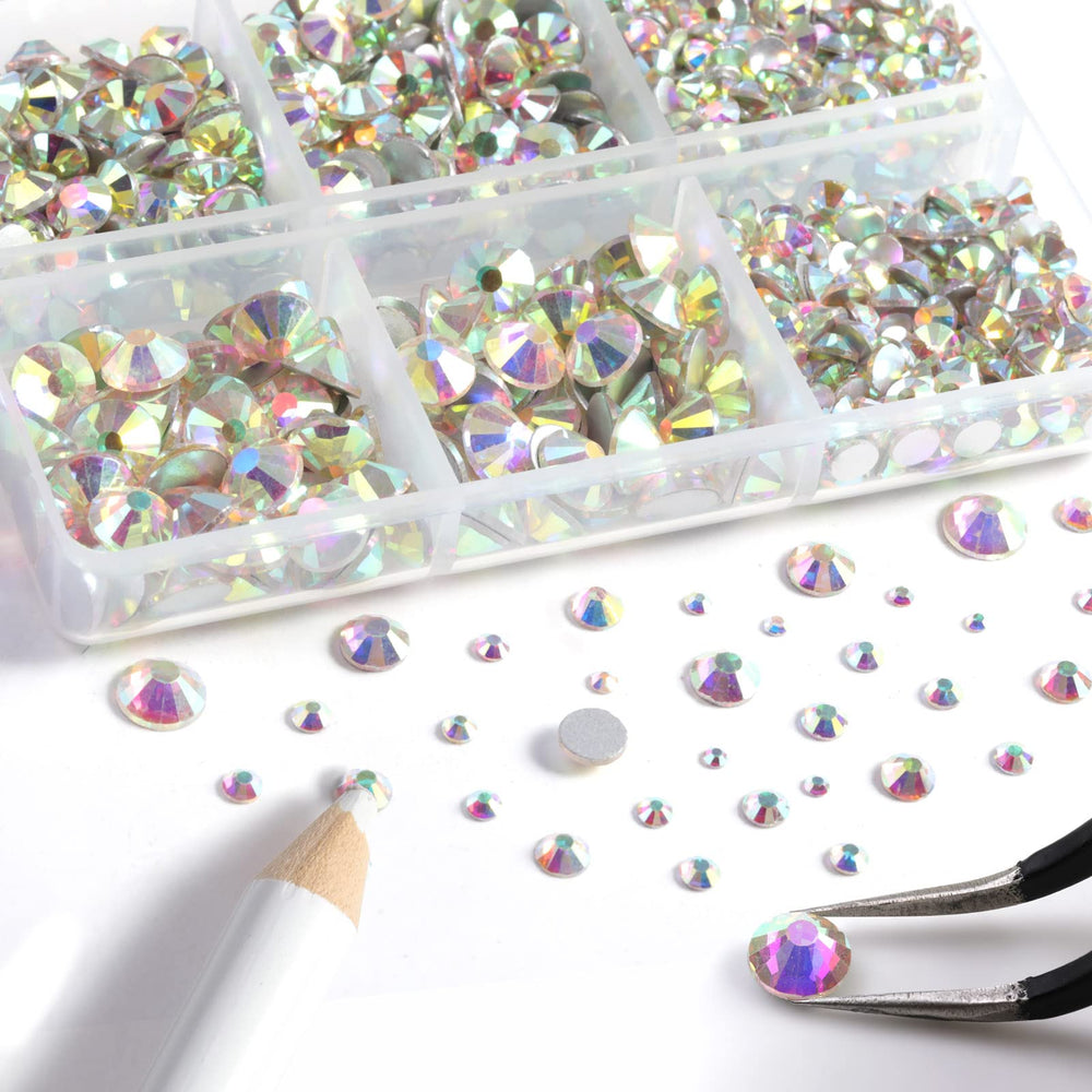 Beadsland AB crystal rhinestones closeup highlighting brilliant sparkle for nails and crafts.