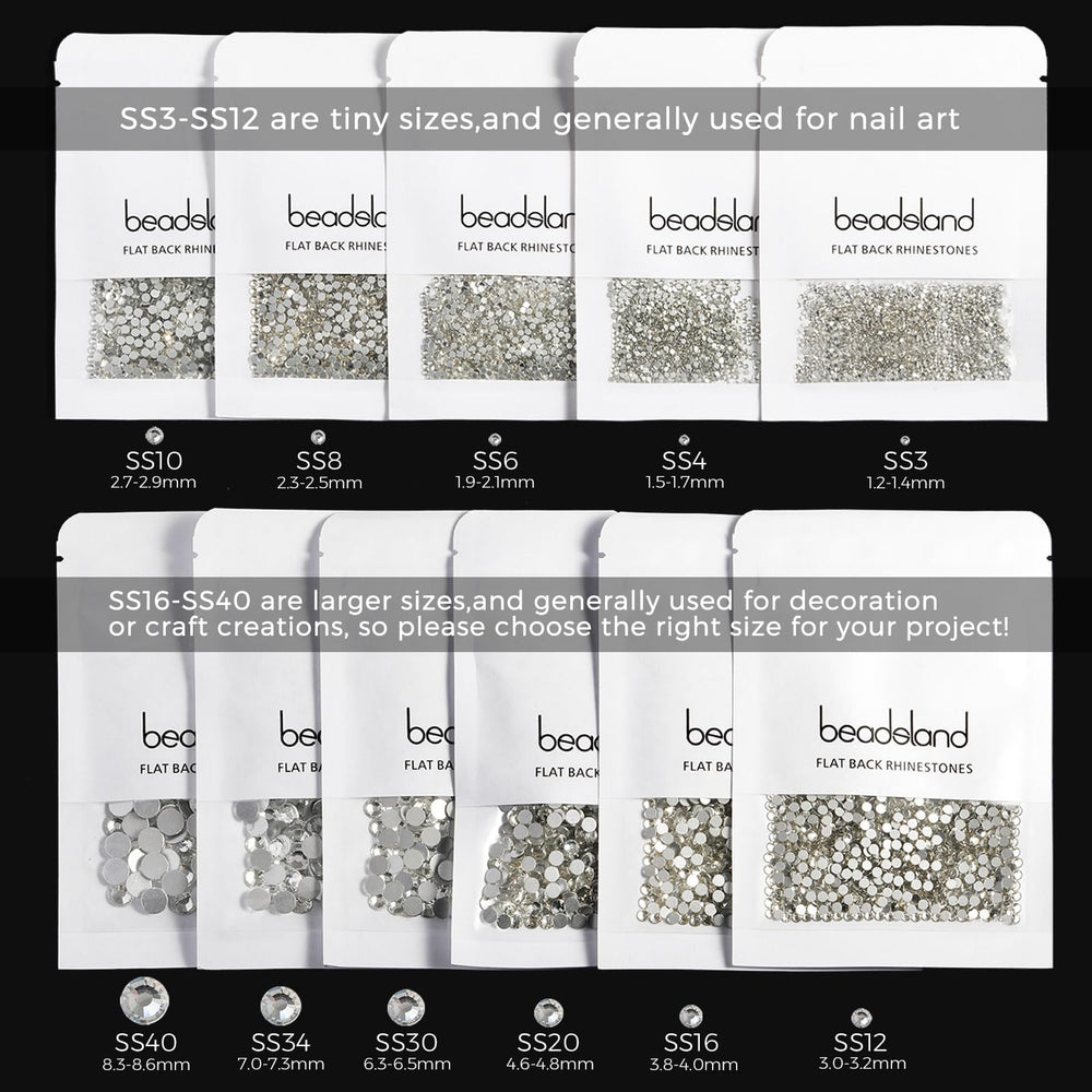 BEADSLAND fashion rhinestones decorate dresses, bags, shoes and body art