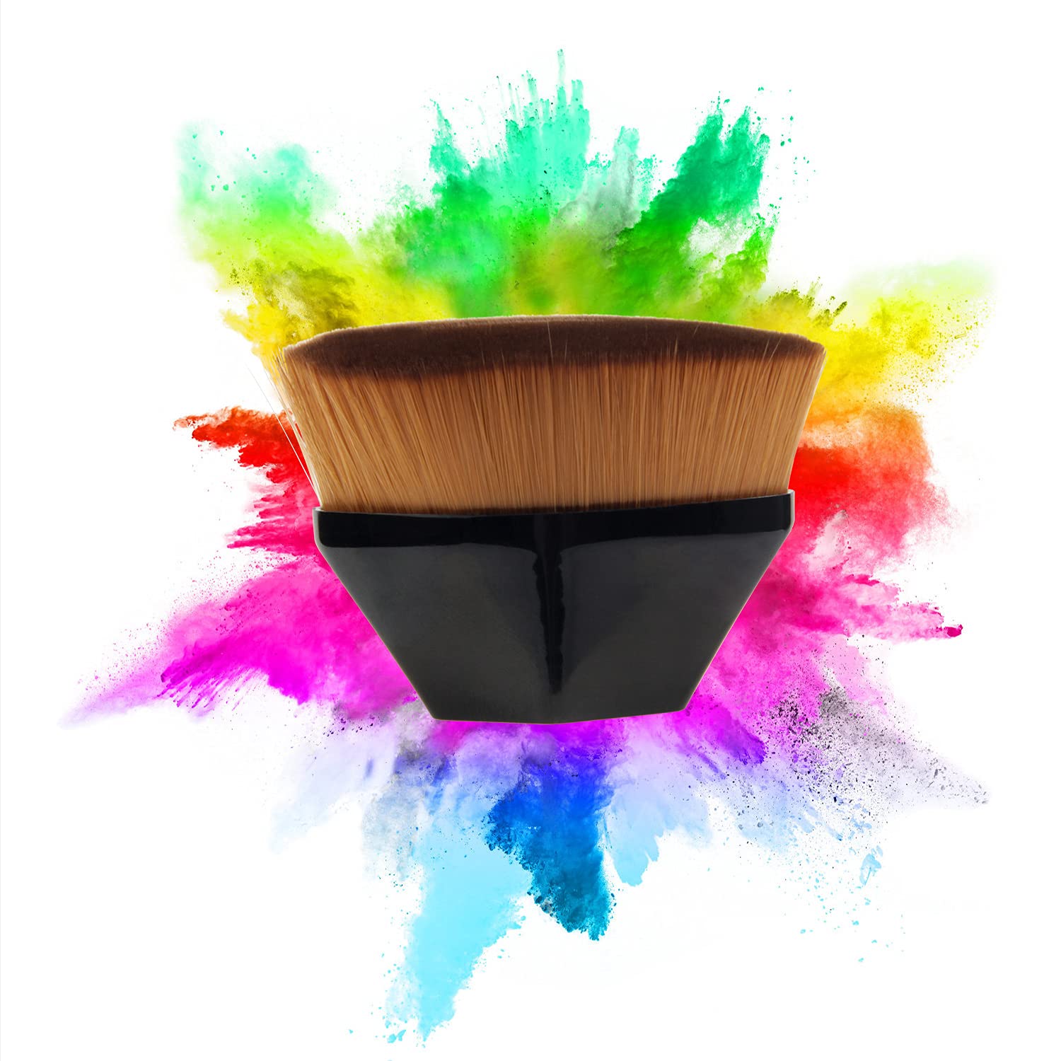 BEAHOT foundation brush works with liquids and powders for versatile looks.